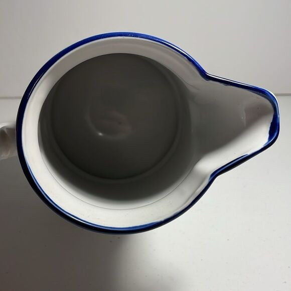 Country Blue Ceramic Pitcher Pinaeapple Country Blue HII Korea 1984 - Picture 5 of 6